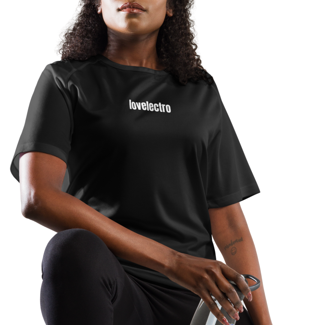 LOVELECTRO (back) Unisex Mesh Performance Jersey by LOVELECTRO - FREE SHIP