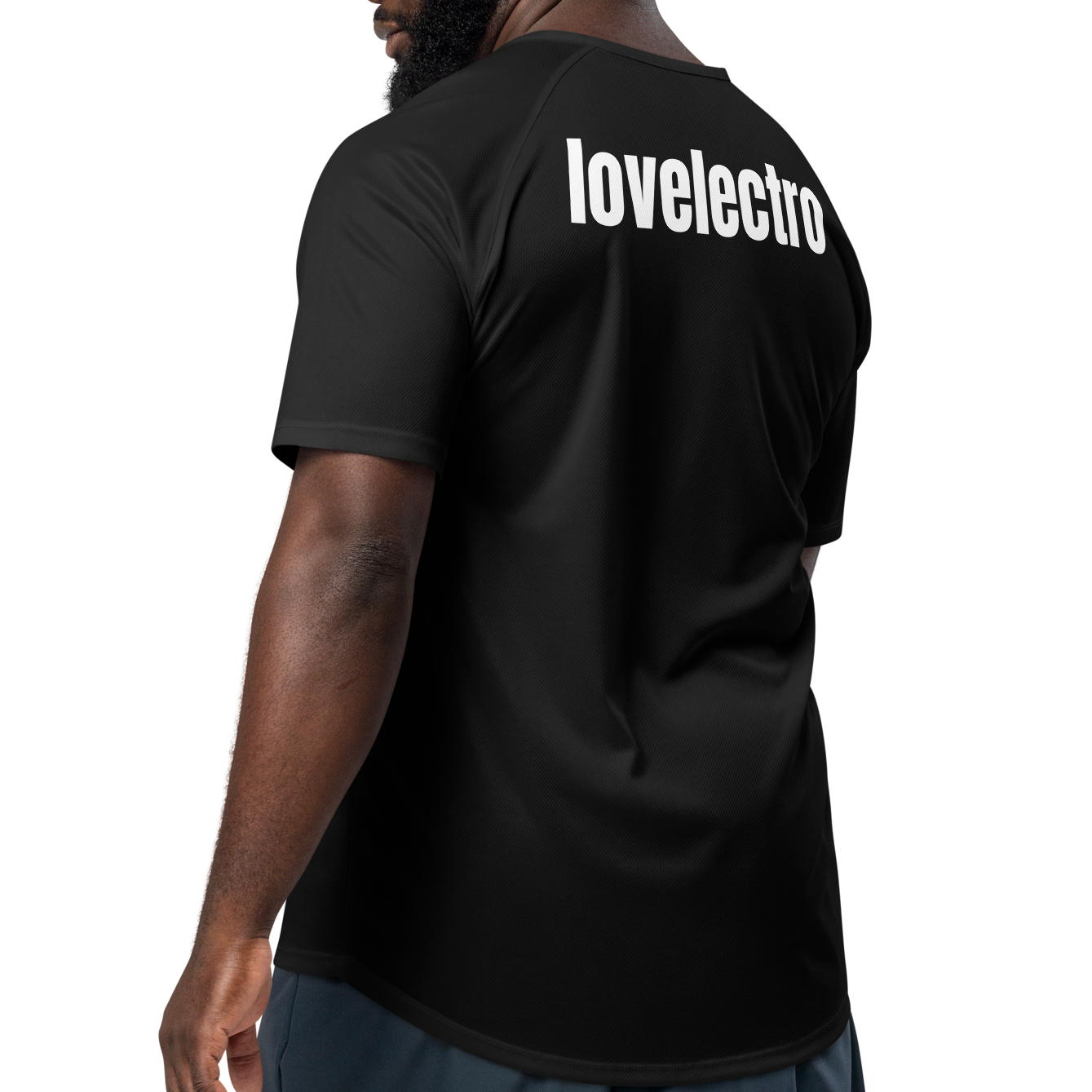 LOVELECTRO (back) Unisex Mesh Performance Jersey by LOVELECTRO - FREE SHIP