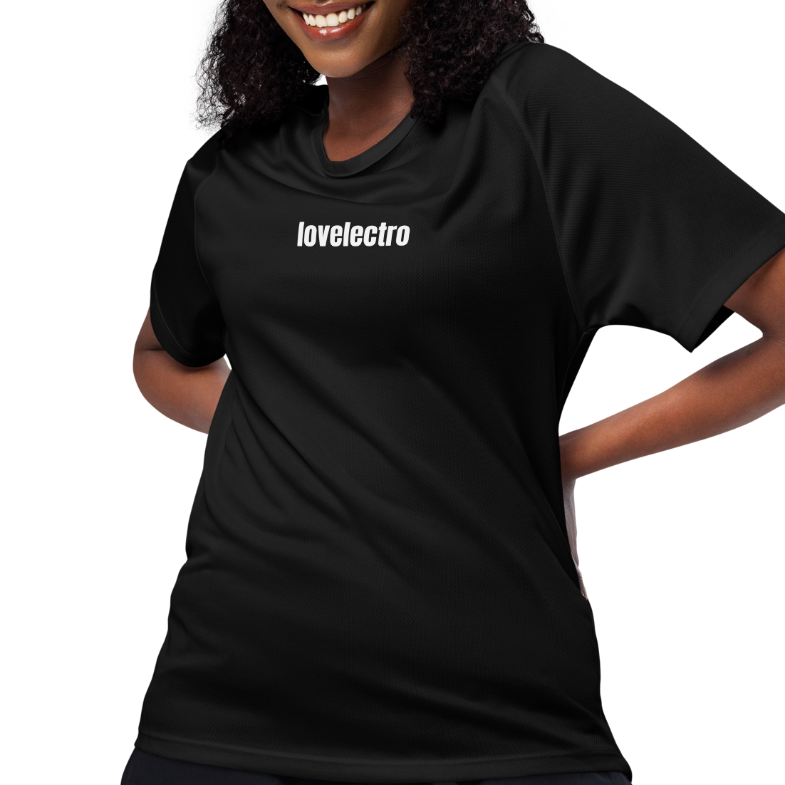 LOVELECTRO (back) Unisex Mesh Performance Jersey by LOVELECTRO - FREE SHIP